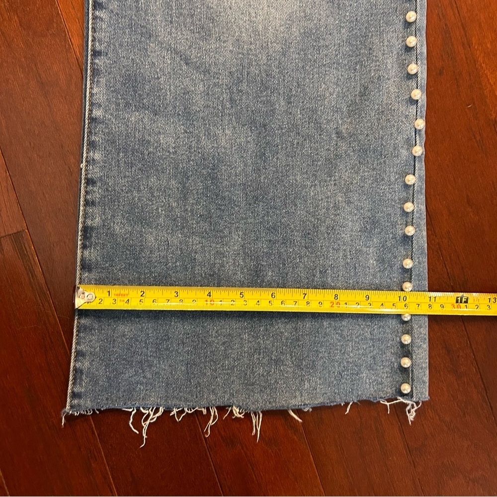 VBRT Pearl Stud Wide Leg Jeans – High Rise – Size 7/27 stretchy medium wash - Picture 5 of 8